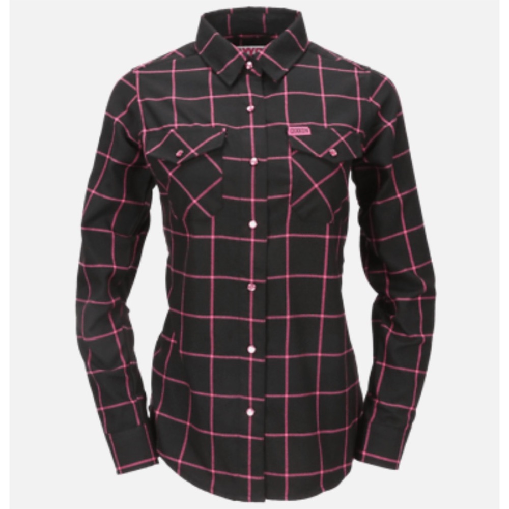 Dixxon Women’s Pink & Black Flannel size Small